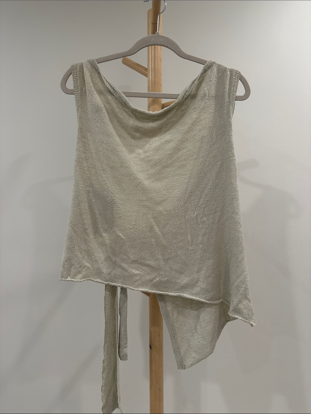 Free People Lightweight Asymmetric Cream Women's Top